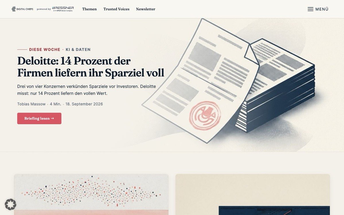 Startseite von Digital Chiefs