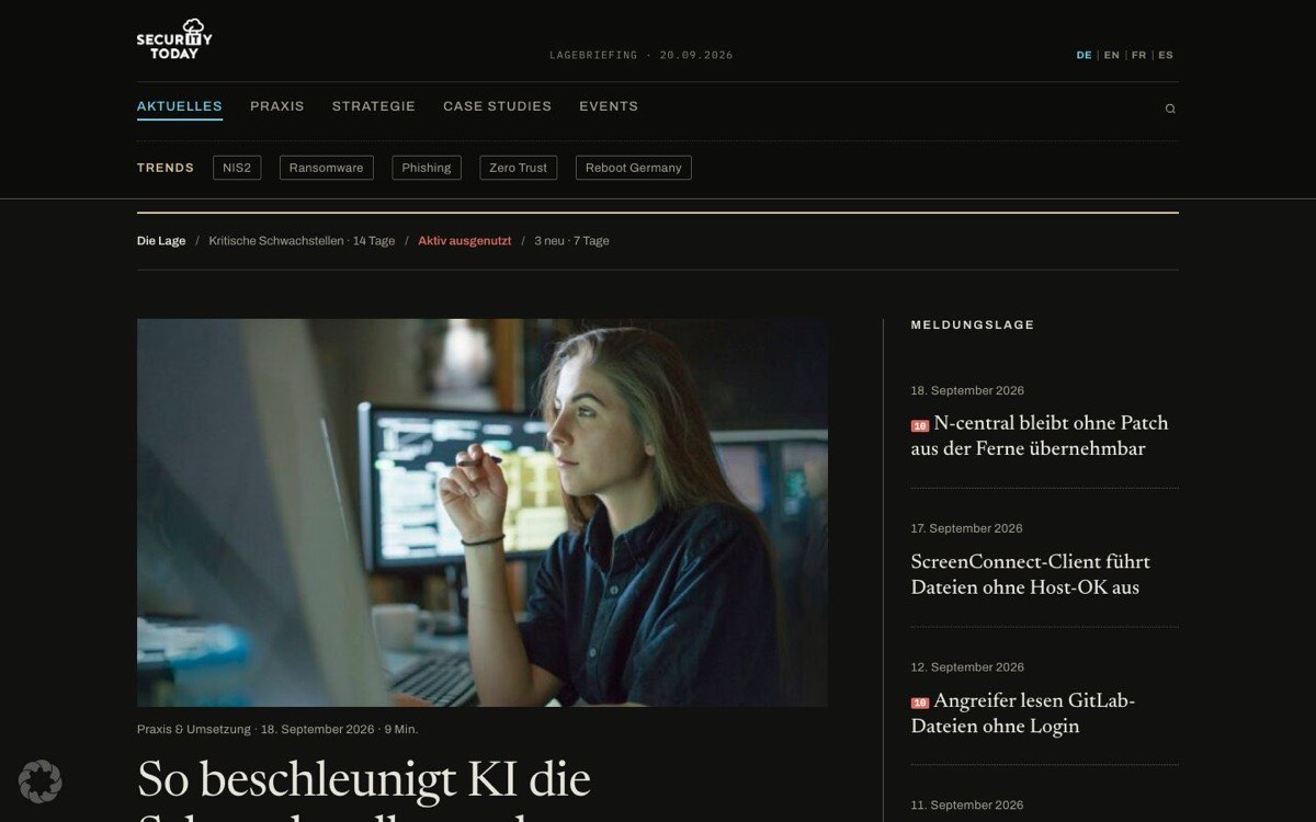 Startseite von SecurityToday